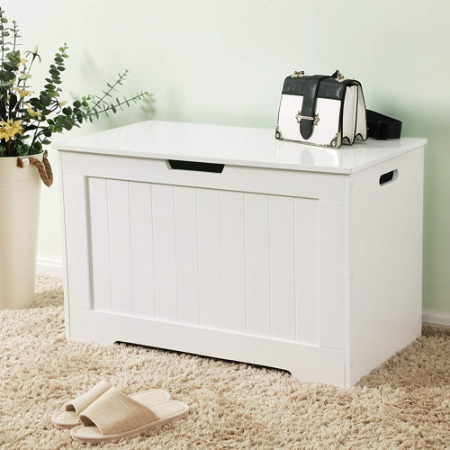 Latitude Run® Solid Wood Flip Top Storage Bench Wayfair
